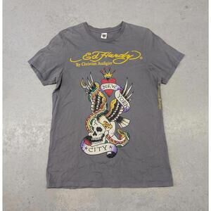 Y2K Ed Hardy Christian Audigier Skull Eagle T-shirt